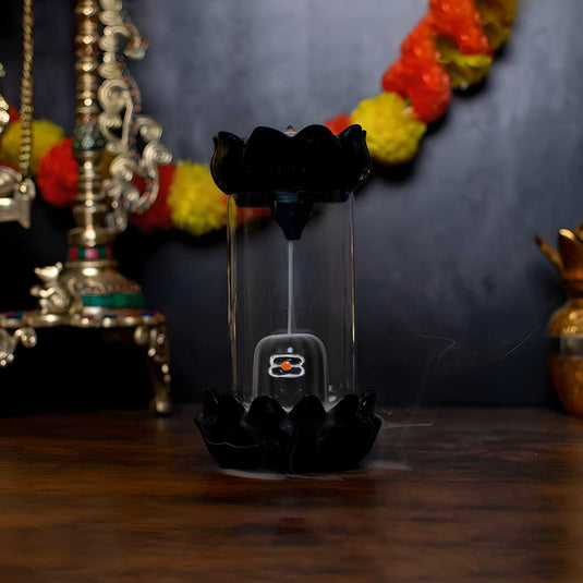 Shiva Linga Cylinder Glass