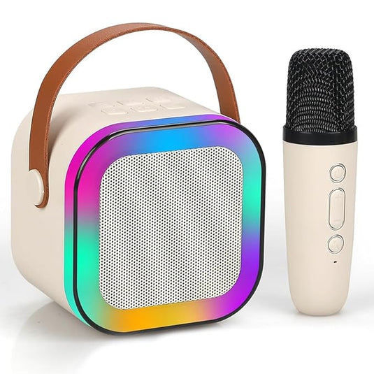 Mini Outdoor Karaoke Bluetooth Speaker Portable With Wireless Mic Subwoofer