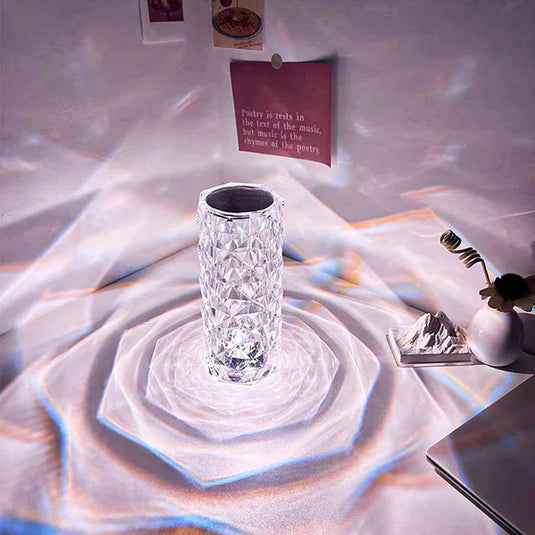 Prism  Rose Crystal Diamond Table Lamp